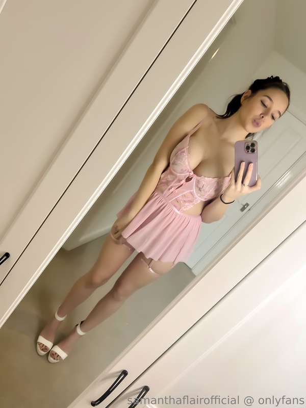 Pink lingerie and heels 1 1