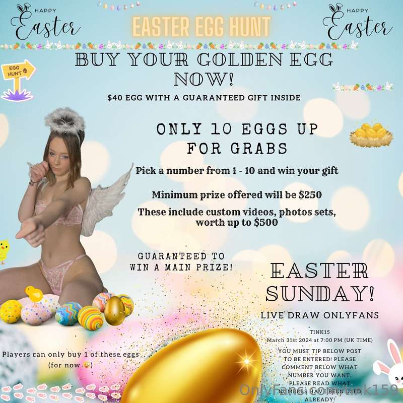 So, I have decided to do a GOLDEN EGG 💛💛🐰🐰 hunt too. There a..
