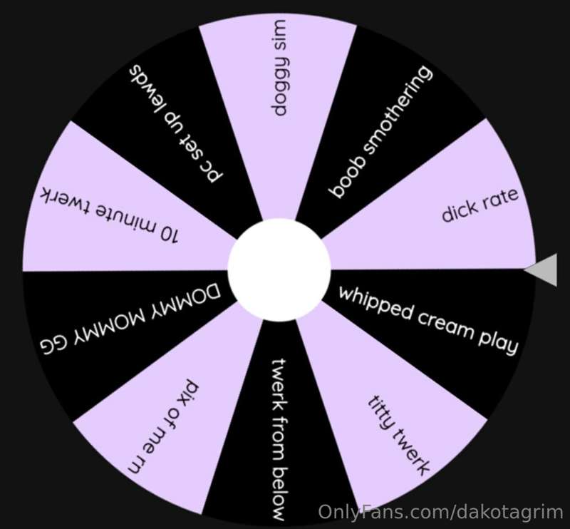 **★NEW!!! SPIN THE WHEEL★**

🖤 $6.66 PER SPIN!

OR

🖤 3 SPIN.. 2