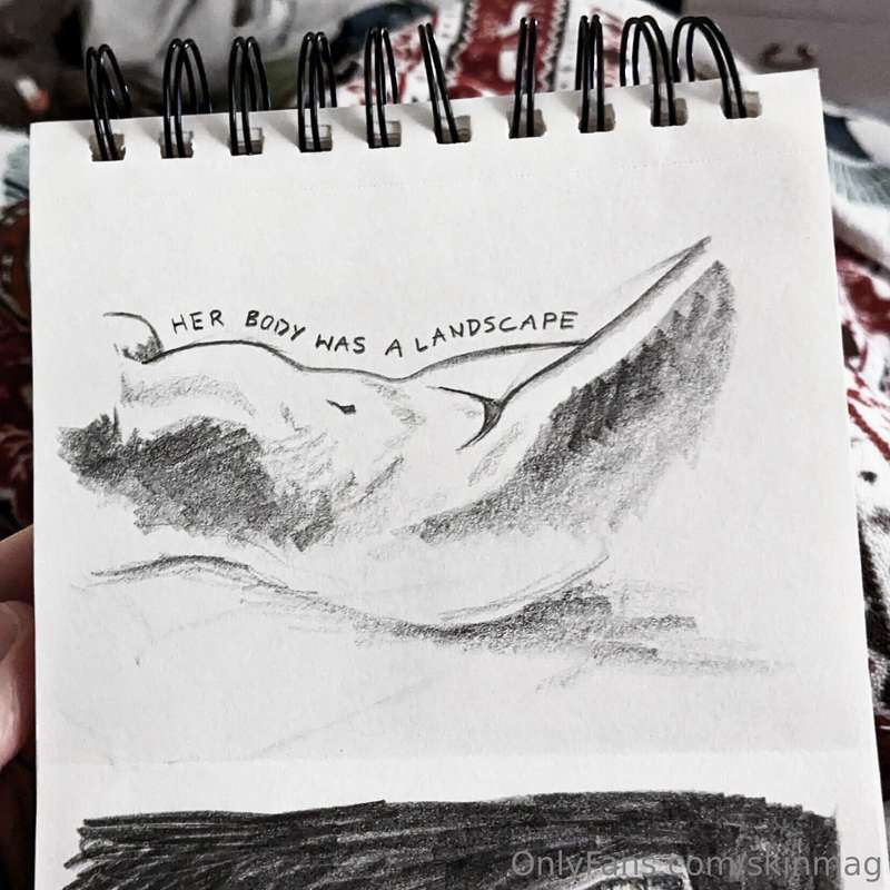 Her body was a landscape. It begged to be traced. Pencil acr..