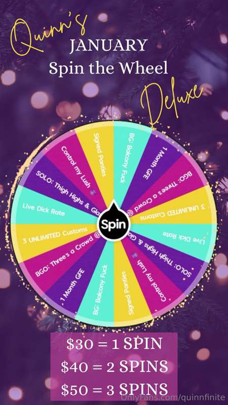 ***JANUARY DELUXE SPIN THE WHEEL*** 

My New Year’s resoluti..