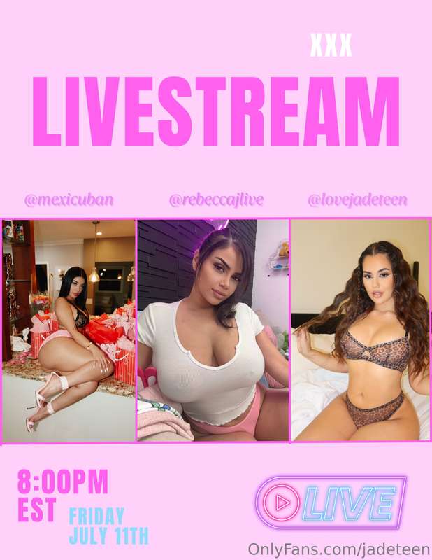 See you at 8pm est right here with two of my best friends 🩷 ..