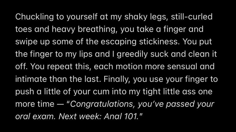 I wrote a little story for you! 🥹🫣🎞
Swipe 👉🏻 to read *ORAL E.. 4