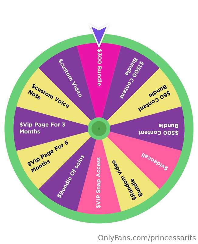Spin the wheel is back !!!$25 per one spin$50 per two spins ..