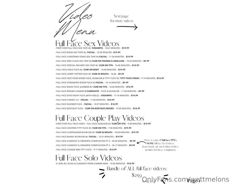 ***Video List***
♡ Please message me which video(s) you’d li..