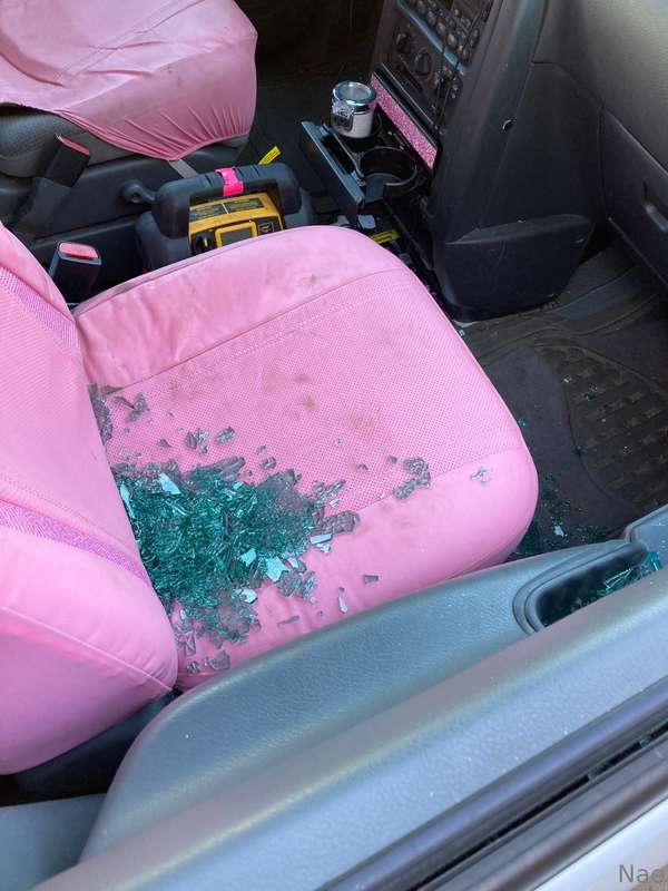 Someone smashed my van window and stole my MacBook and my iP.. 2