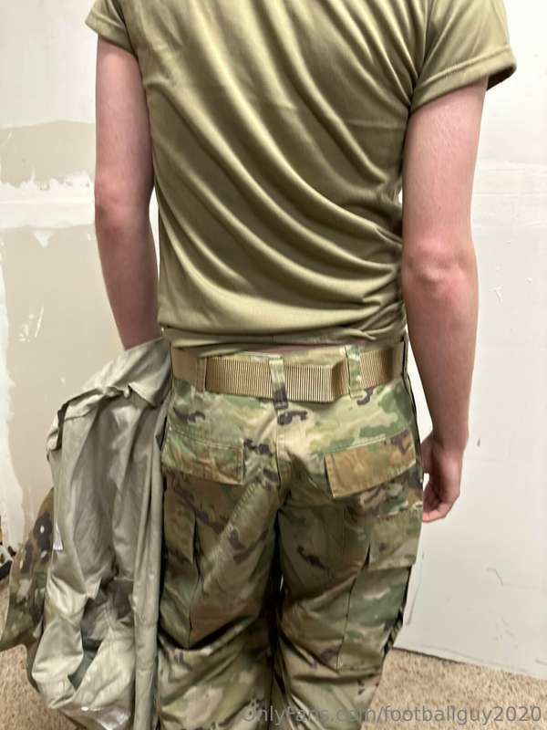 The private doing a little stripping down to his military br.. 24
