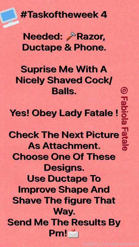 #TaskOfTheWeek - My sissy made the mistake to not shave it i..