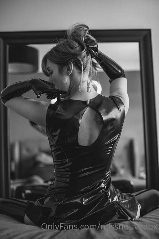 Latex dress - black and white set of 40 images including clo..