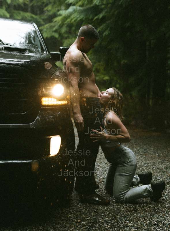 On my knees for him…🥵Middle of the forest, pouring rain….bei.. 1
