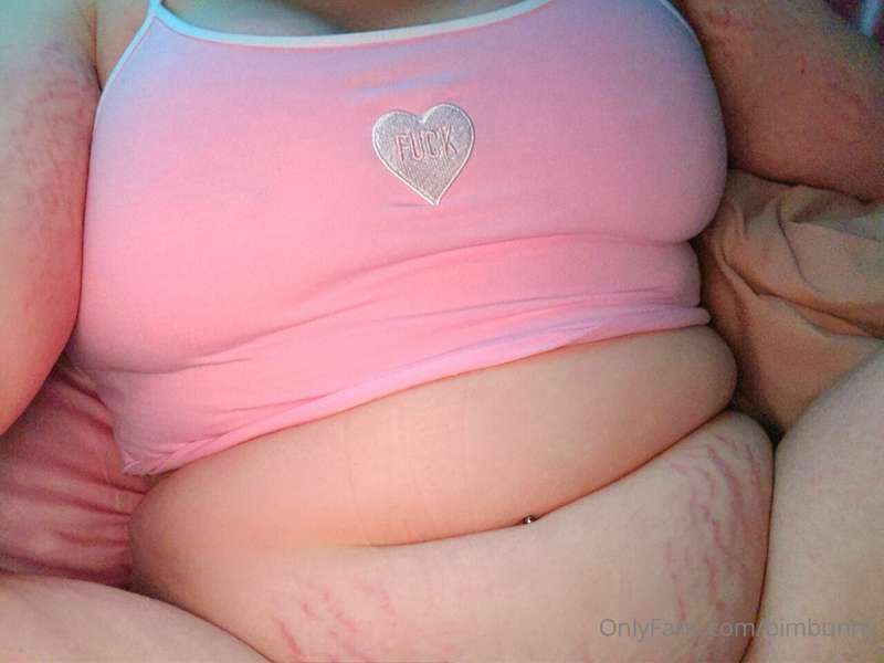 valleys of stretchmarks leading their way to my plump fuzzy ..