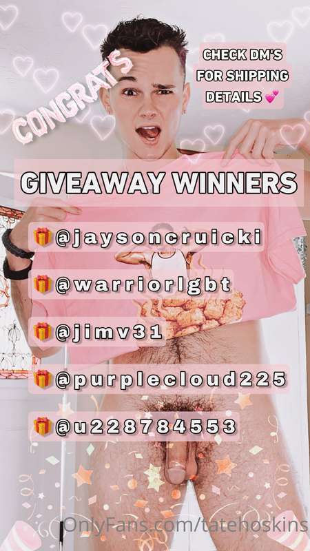 ‼️ GIVEAWAY WINNERS ‼️ 

Thank you all for participating! I ..