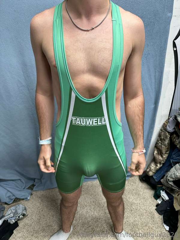 The new private in football gear and a wrestling singlet! 9