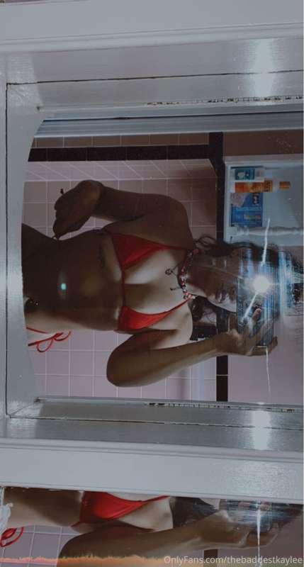 Itty bitty red bikini🥰 2