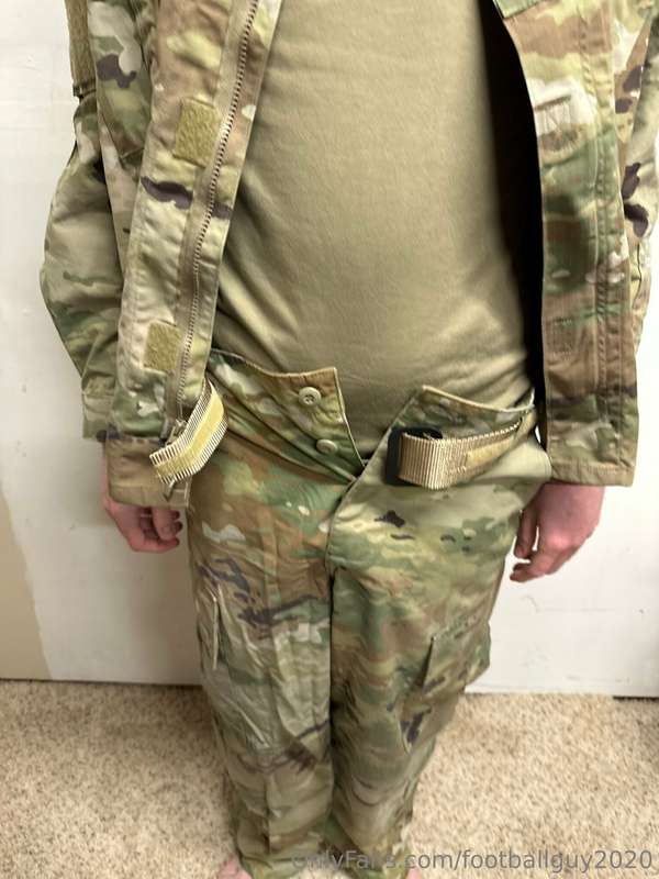 The private doing a little stripping down to his military br.. 26