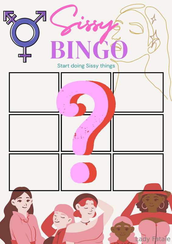9 Sissy BINGO challenges! For only $29 make sure you can do ..