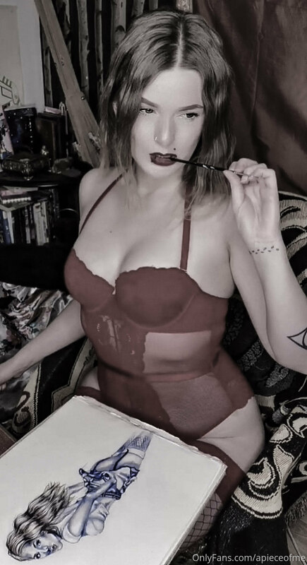 I've been getting messy all day... Painting in my lingerie ?