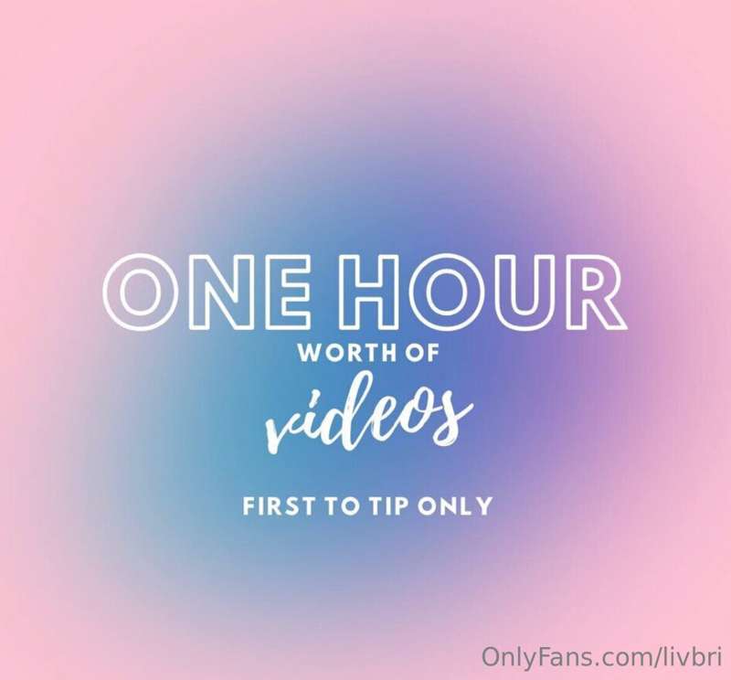 FIRST FAN TO TIP $10 GETS 1 HOUR WORTH OF VIDEOS 💗😍 SENT IMM..