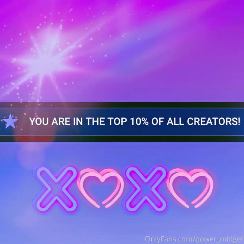 🎉  Thanks for getting me to top 10% 😈💦 xx