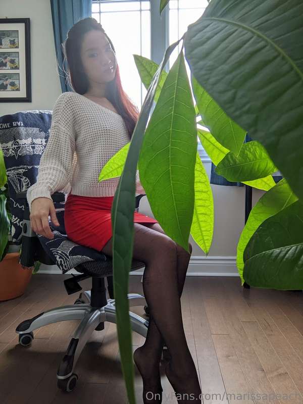 Office flirt ❤️. Just you and me in the office today. What w..