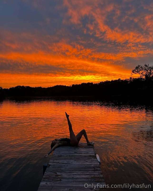 bathing in the sunset ☀️
