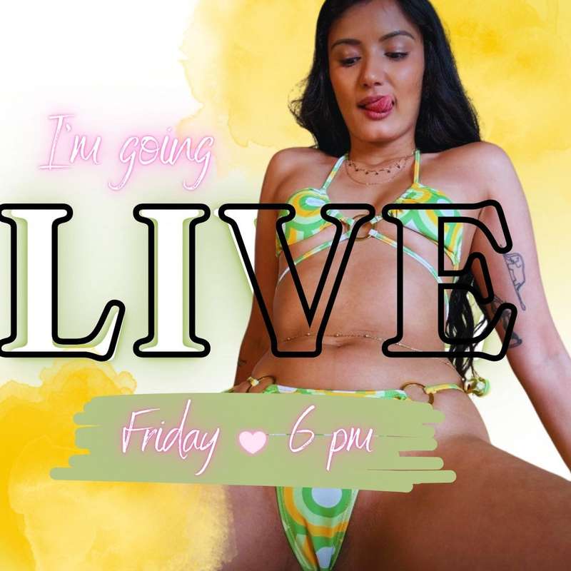 I'm doing a LIVE ❤️ CUM SHOWfriday evening at 6 PM PSThope y..