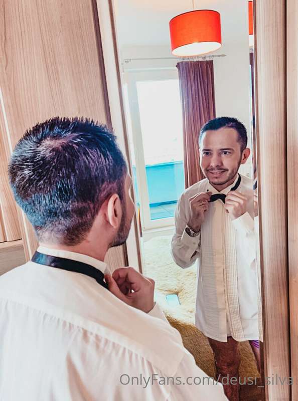 Well, wearing a bow tie and only briefs.😁