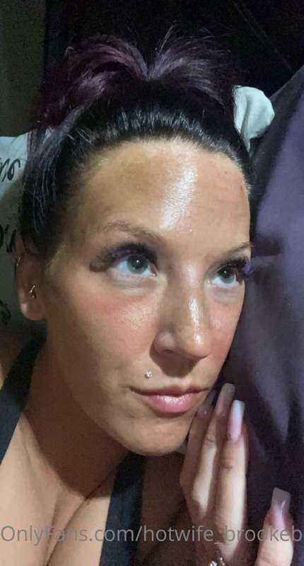 Purple lashes to match my purple hair! 🥰💜 and rosy cheeks fr..