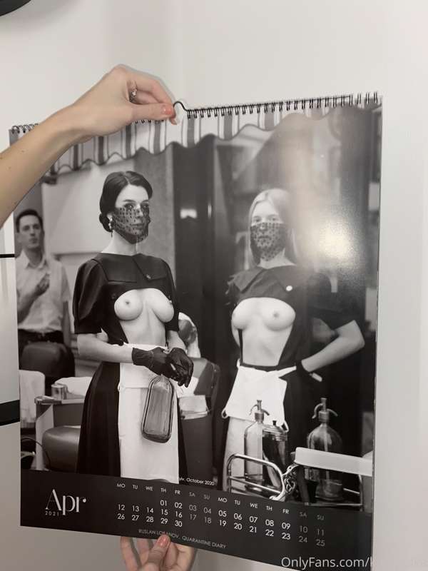 my calendar arrived))) would they hang this at home?😍😍😈