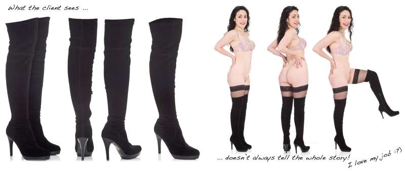 We used to take photos for a shoe retailer - they always won..