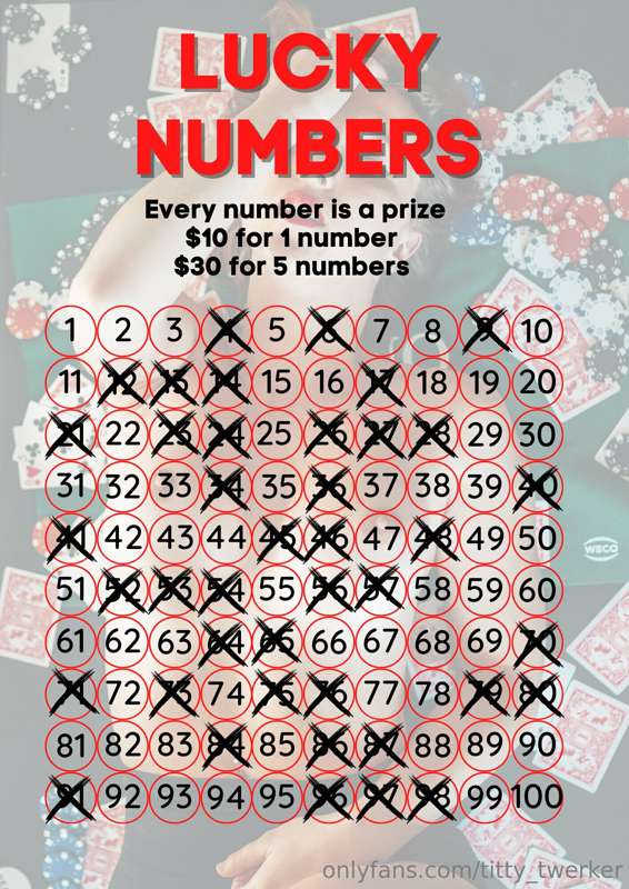 🍀🤞🏻😉🍀***𝗜𝗧’𝗦 𝗬𝗢𝗨𝗥 𝗟𝗨𝗖𝗞𝗬 𝗗𝗔𝗬!!*** 🍀🤞🏻😉🍀

I’ve locked 100 **TH..