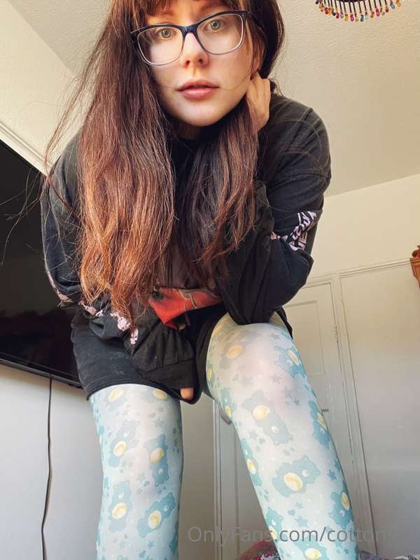 Do you like my new care bear tights? 😇 wanna see underneath .. 8