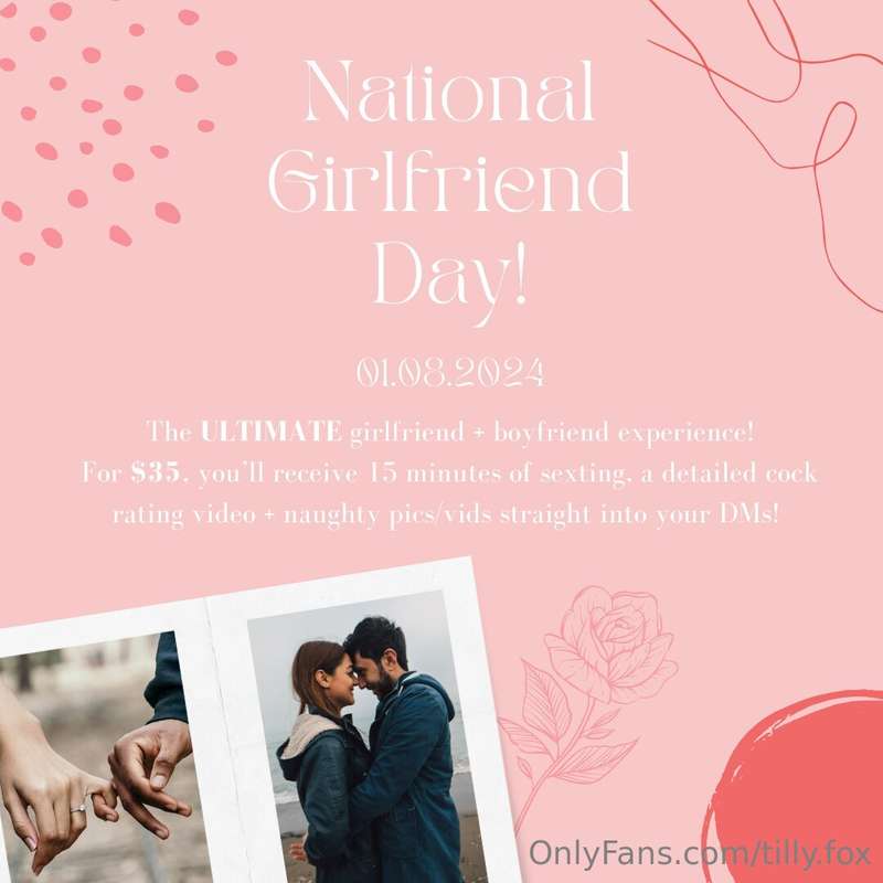 Let's celebrate National Girlfriend's Day (+ cum!) together ..