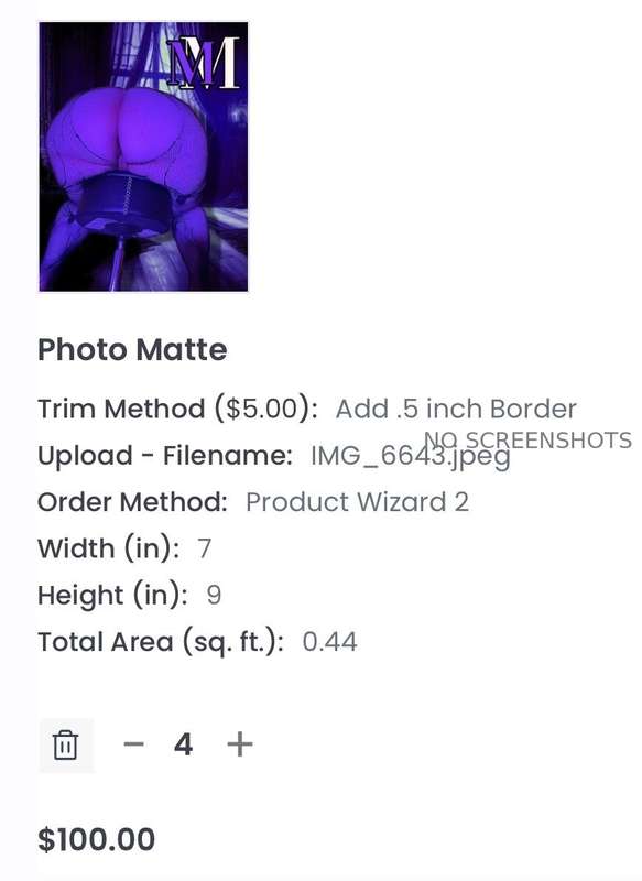 Would you buy a signed print of my ass? $310 to print them a.. 1