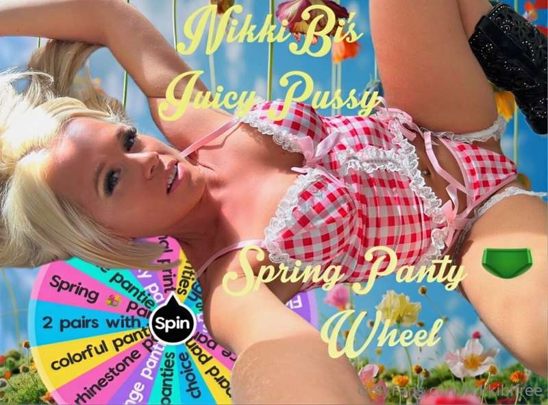 ***NikkiBi’s Juicy Pussy Spring Panty 🩲 Wheel!***
I ***cum i..