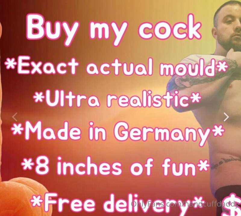 Just a reminder you can buy a mould of my cock 😬🍆💦 2