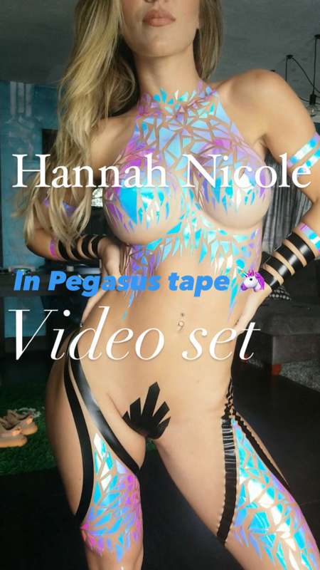 @hannahsnicole showing off her Pegasus tape