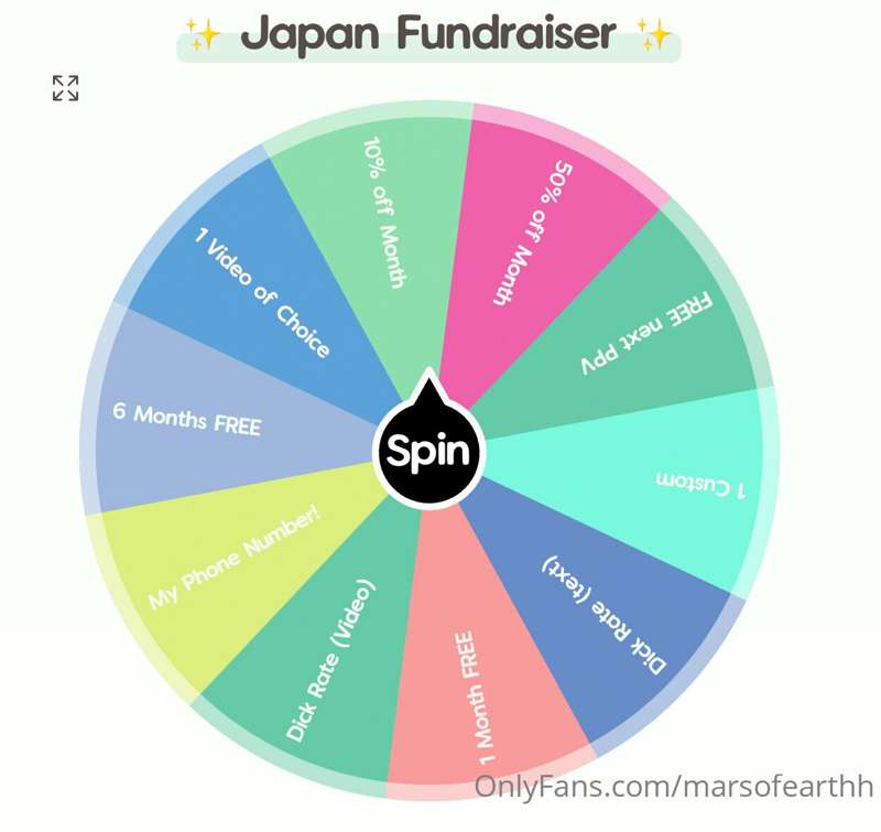 🌸***JAPAN FUNDRAISER 2.0***🌸
*NO Videos ONLY Gifts*
💜SPIN TH..