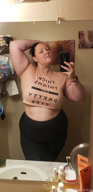Showing off my little bitty waist today! 2