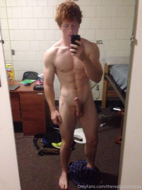 Stripping in my dorm while my roommate is asleep 😈 5