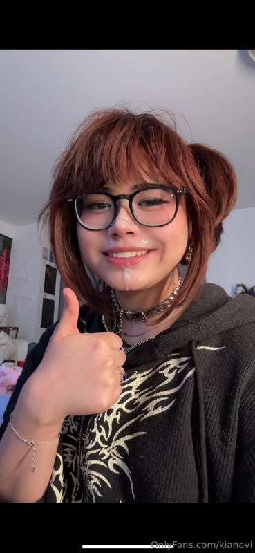 do I look cute with cum on my face 🥺? 1