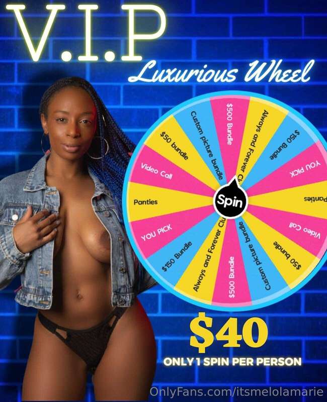 V.I.P LUXURIOUS WHEEL 👑🎁🎉This one is for my VIP guys who wan..