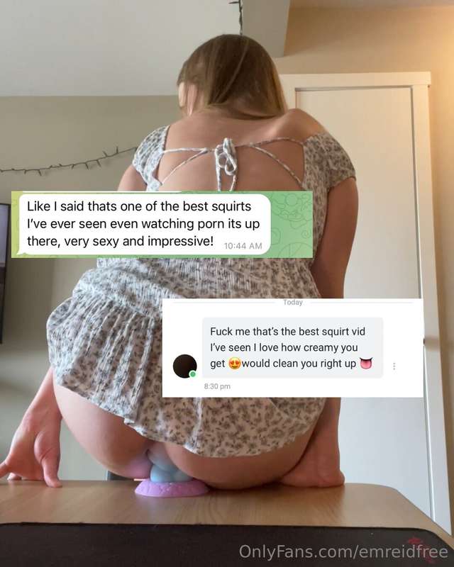stuck my dildo to the desk and fucked it like a good girl un..
