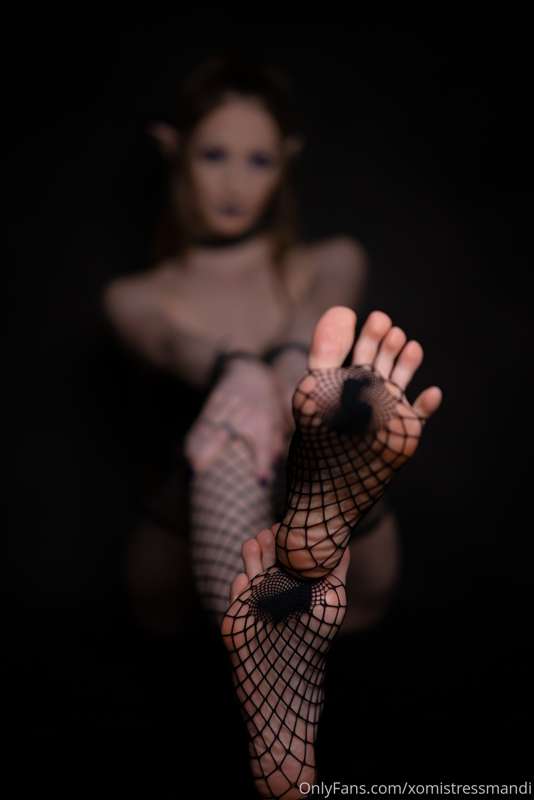 Would you rip these fishnet  off my feet using your mouth? 2