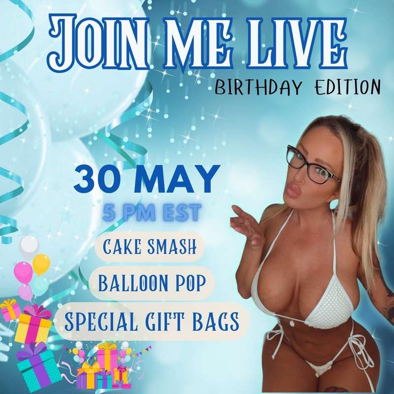 Countdown begins Now!This Friday My birthday Bash LIVE will ..
