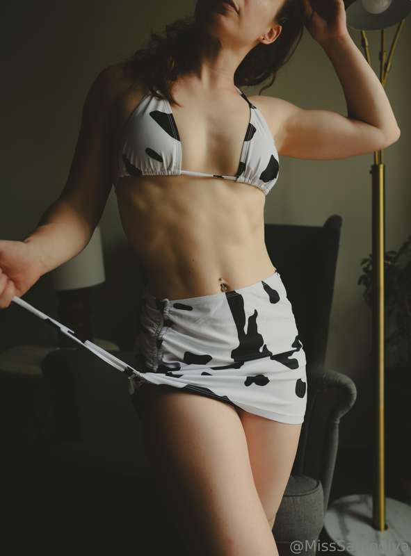 confusing the neighbors' cows with my outfit