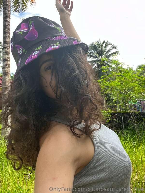 Do you love this hat on me?I always love wearing weird thing..