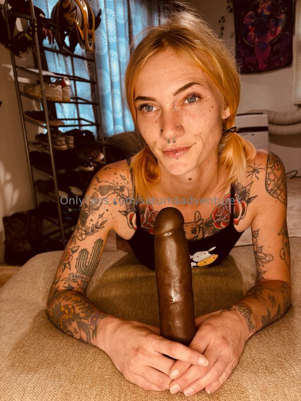 Wondering what I did with this 9” BBC dildo? Why don’t you f..