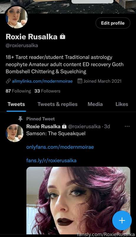 Roxierusalka - Fansly - 22 Jan, 2022