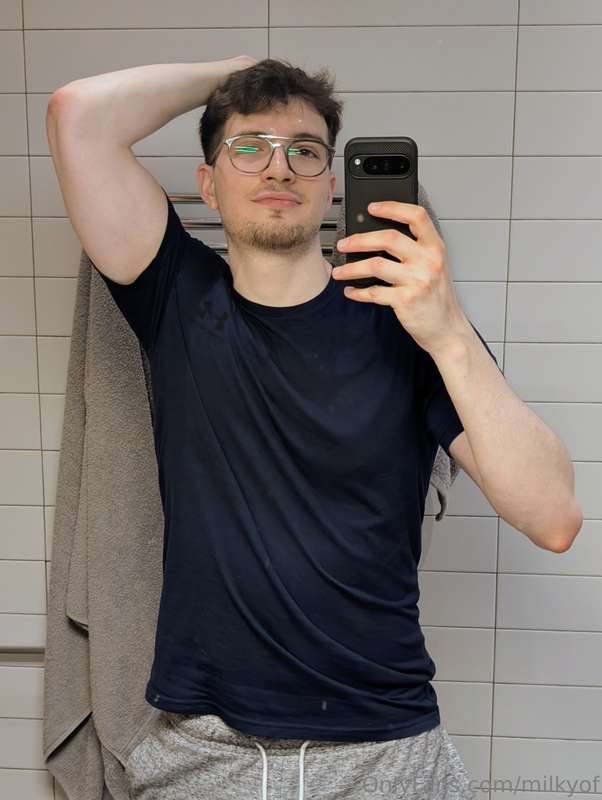 All sweaty and stuff 